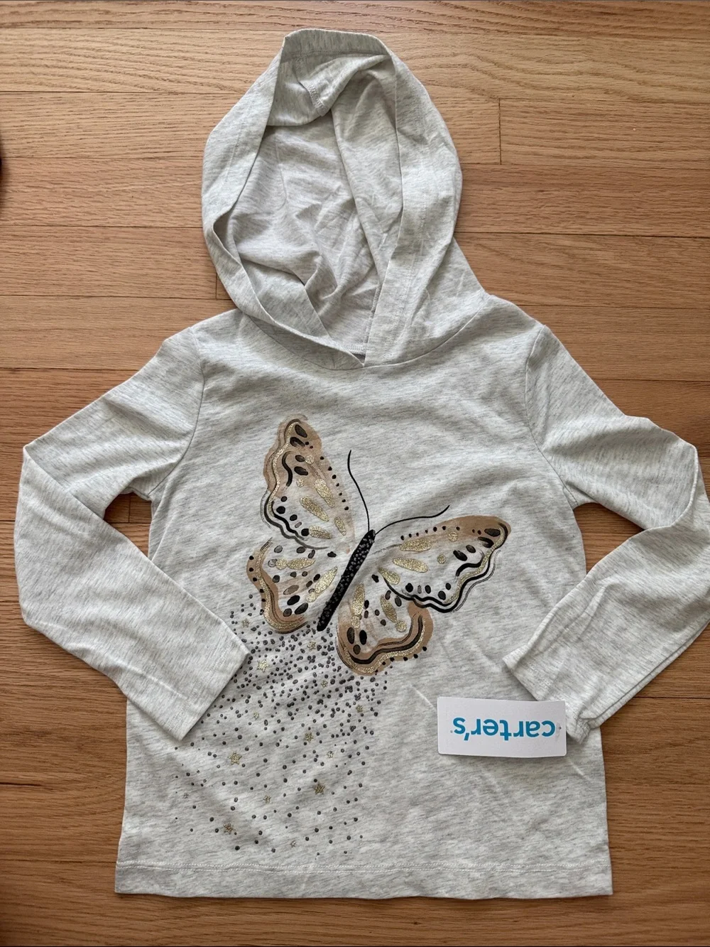 Old Navy Cream Long-Sleeve Tee with Floral Wreath Graphic